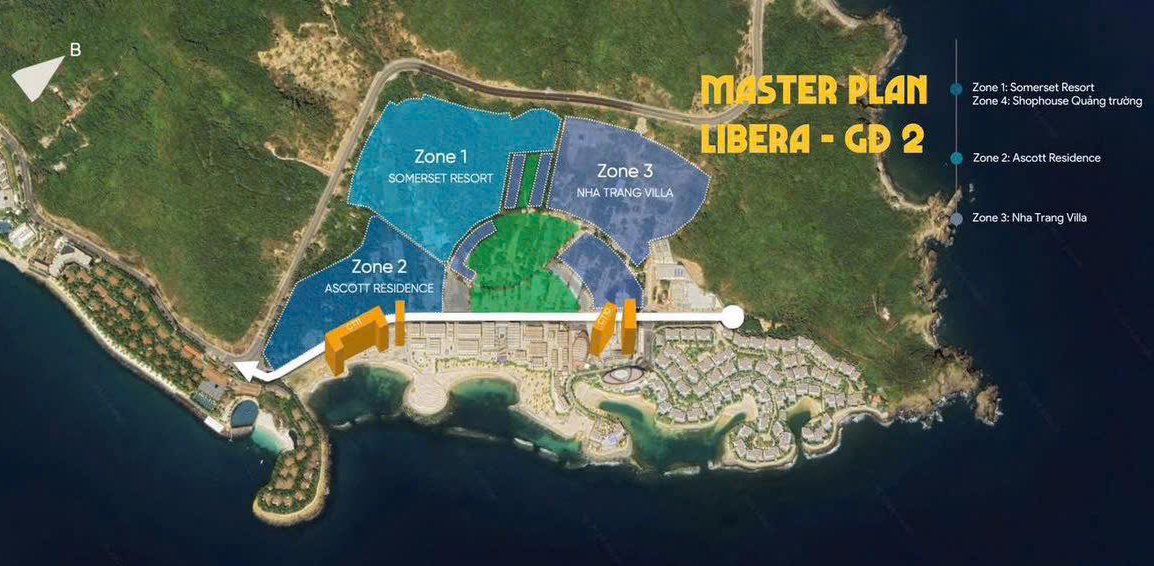 La Tiên Villas - Tổng quan & Giá bán quý III/2025 7 Mặt bằng tổng thể dự án - giai đoạn 2 của Libera Nha Trang