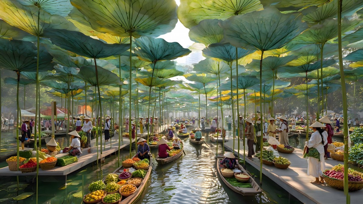 Công viên chợ nổi tiện ích nổi bật tại Charmora City