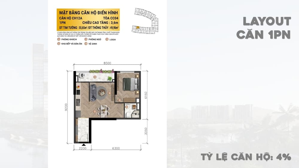 Căn hộ Charmora City: Nơi an cư sinh thái đáng sở hữu nhất 2025 9 Căn hộ Charmora City: Nơi an cư sinh thái đáng sở hữu nhất 2025 mat bang can 1pn