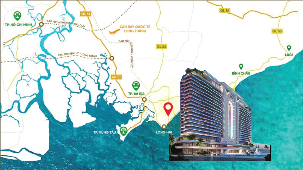 Ngắm Biển Phước Hải – Sở Hữu The Quậy Complex Ngay Hôm Nay! 2 Vị trí toạ lạc vàng của dự án The Quậy Complex